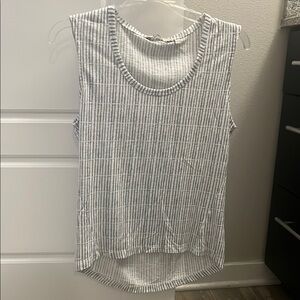 Athleta Gray Striped Tank Top